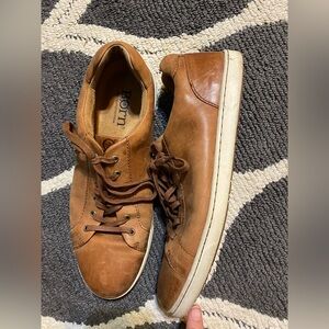 Born Allegheny Sneakers Shoes Mens 13M Brown Leather Country Club Preppy
